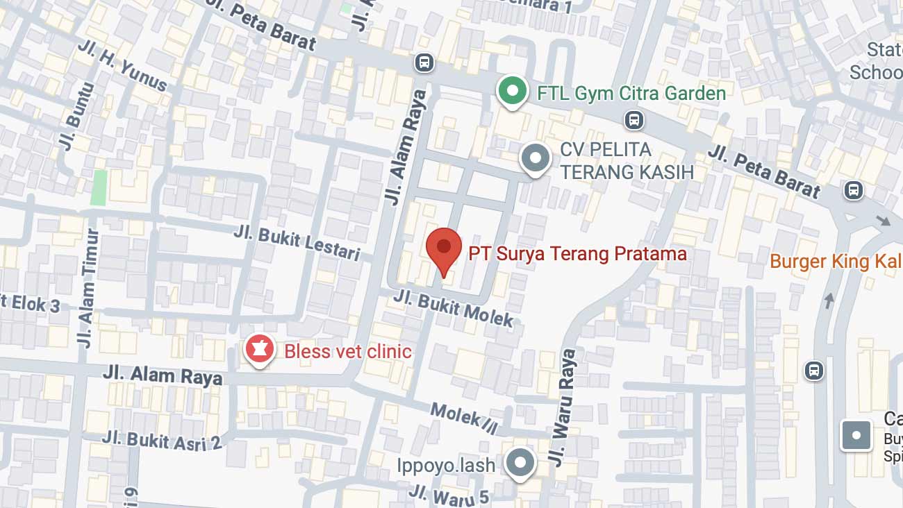 map PT Surya Terang Pratama